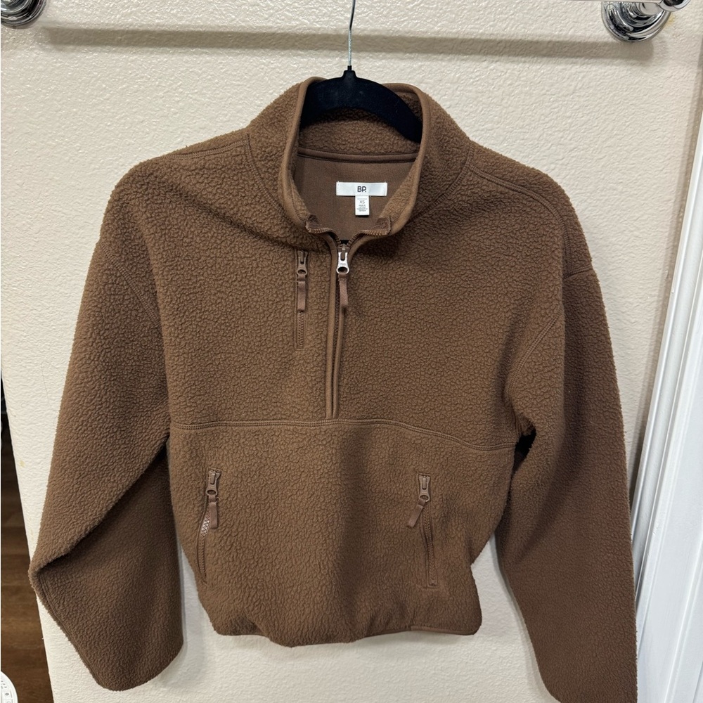 BP Men's Tan Zip-Up Sweater